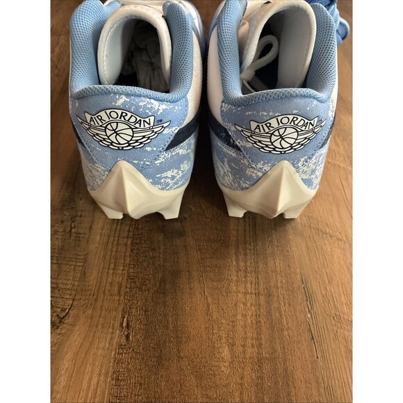 Nike Jordan 1 Low Vapor Edge UNC Blue PE Size 12 Football Cleats HF5570-140 - Picture 6 of 10